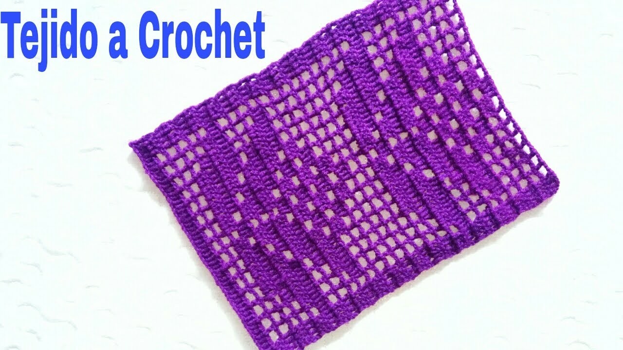 Tejido a Crochet (Tutorial)Muestra #46 Para Aplicar En Cualquier Proyecto,Es Súper Fácil.