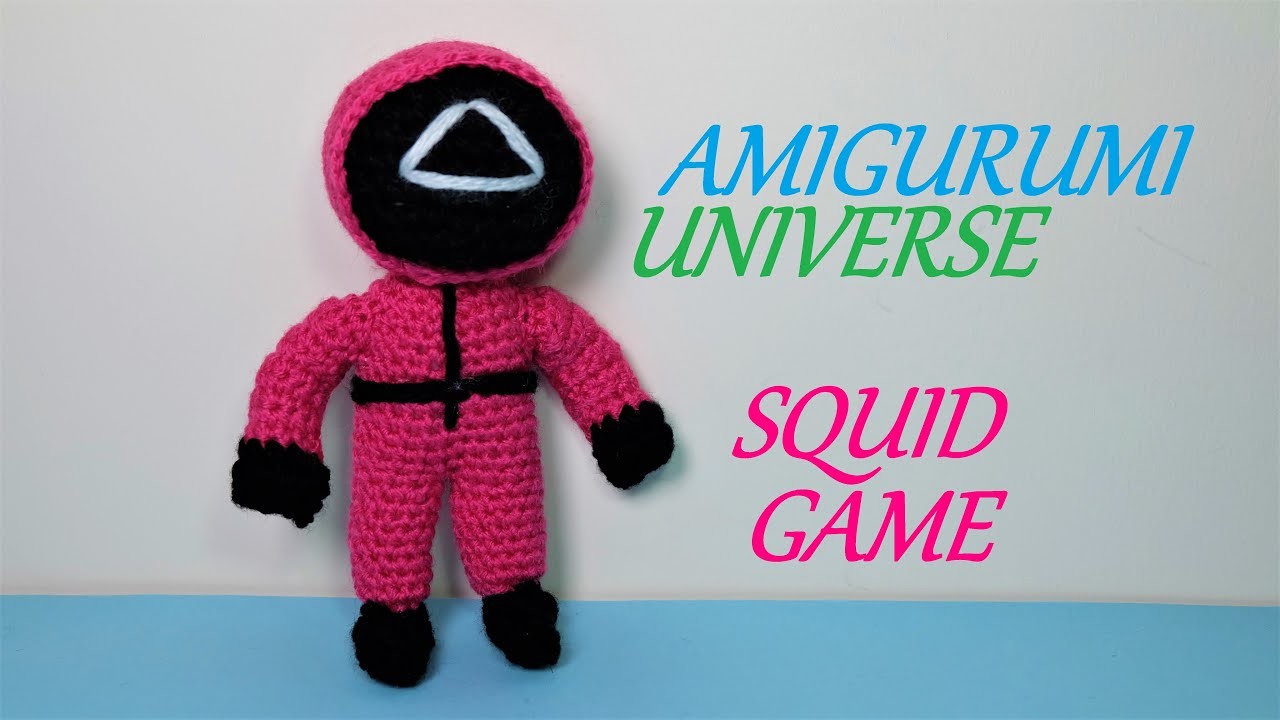 El Juego del Calamar. Muñeco de ganchillo Soldado Squid Game. Tutorial de crochet Amigurumi Universe