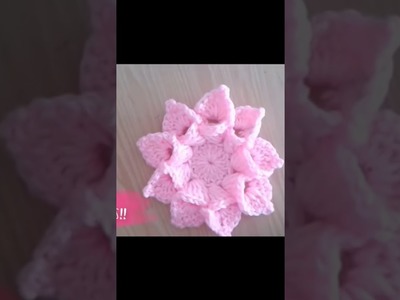 Flores tejida a crochet 3 D fácil | #crochet #croche #ganchillo