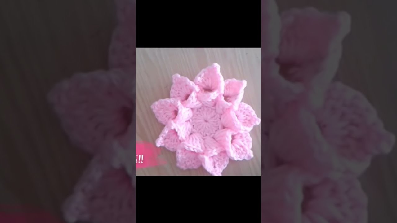 Flores tejida a crochet 3 D fácil | #crochet #croche #ganchillo