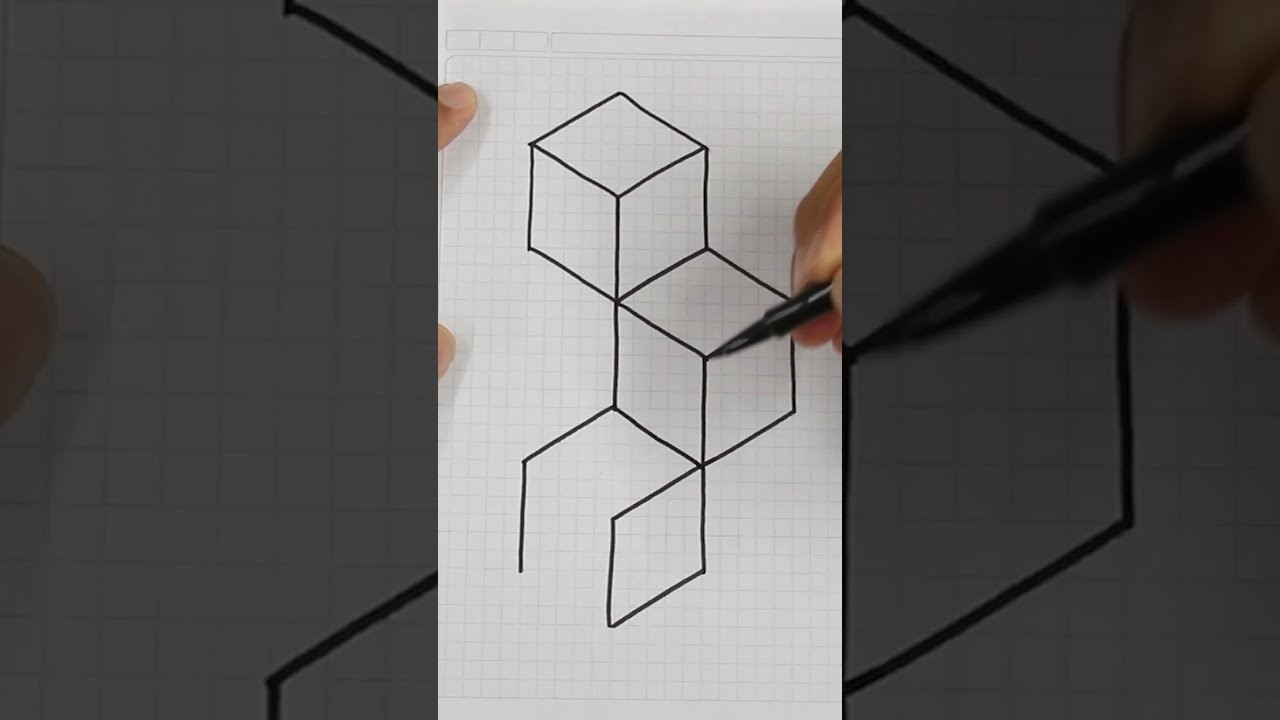 ✅ Dibujos 3D - Como Dibujar CUBOS en 3D Fácil - 3D Drawing