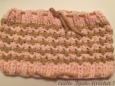 Cuello rosa tejido a crochet !