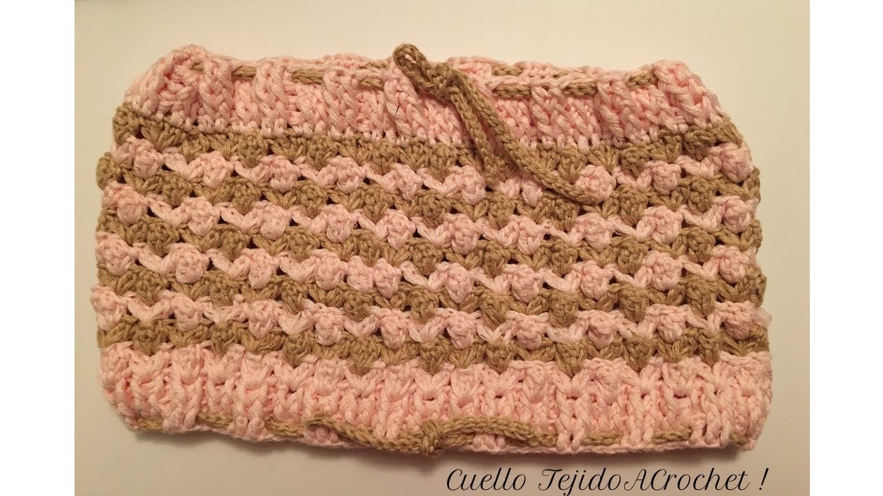 Cuello rosa tejido a crochet !