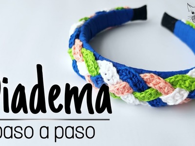 Diadema a crochet | ✨trenza de cuatro cabos✨ | fácil y rápida| DIY