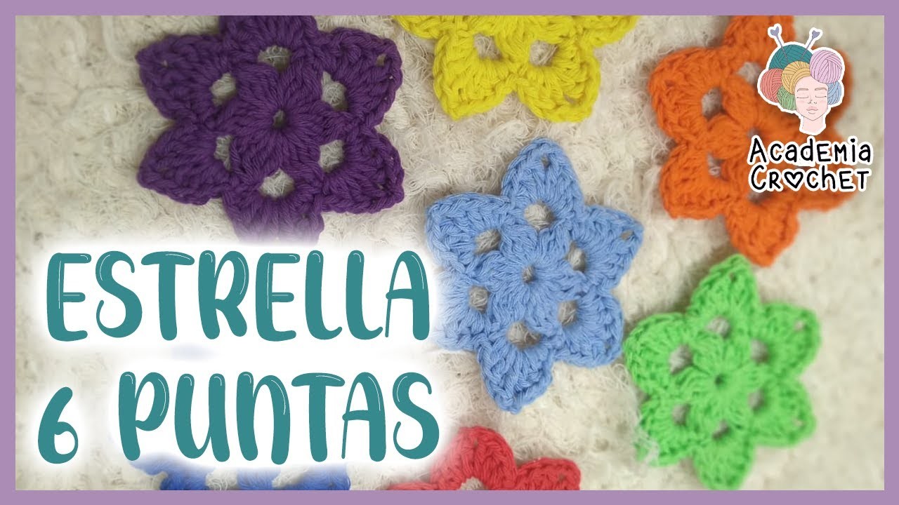 ???? FLOR.ESTERLLA de 6 Puntas???? CROCHET para PRINCIPIANTES