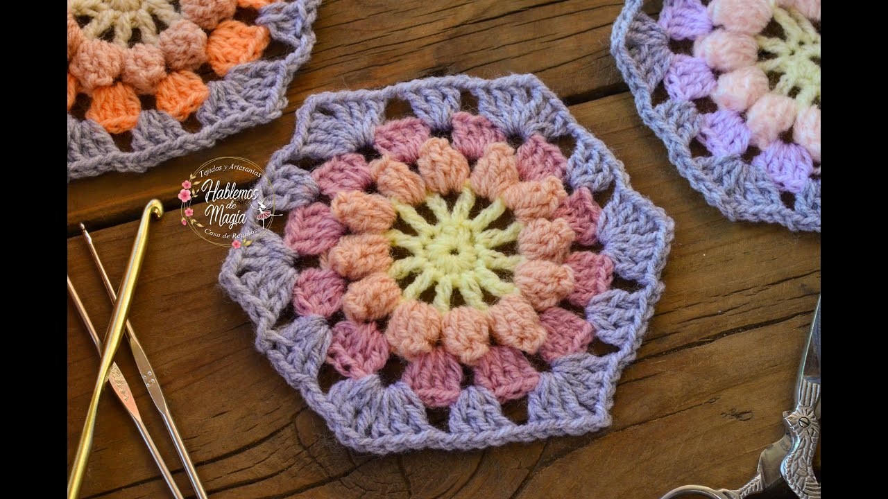 ( Hexágono en flor ) Técnicas , Crochet y muchos Tips.