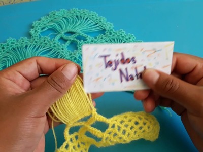 Puntadas Nataly Tapia  muestra a crochet  para manta ,blusa Randa, vestido