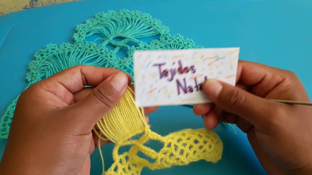 Puntadas Nataly Tapia  muestra a crochet  para manta ,blusa Randa, vestido