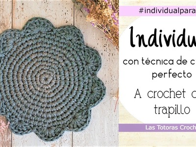 Tutorial Individual-Círculo Perfecto en Medio Punto | Crochet con trapillo | Las Totoras Crochet