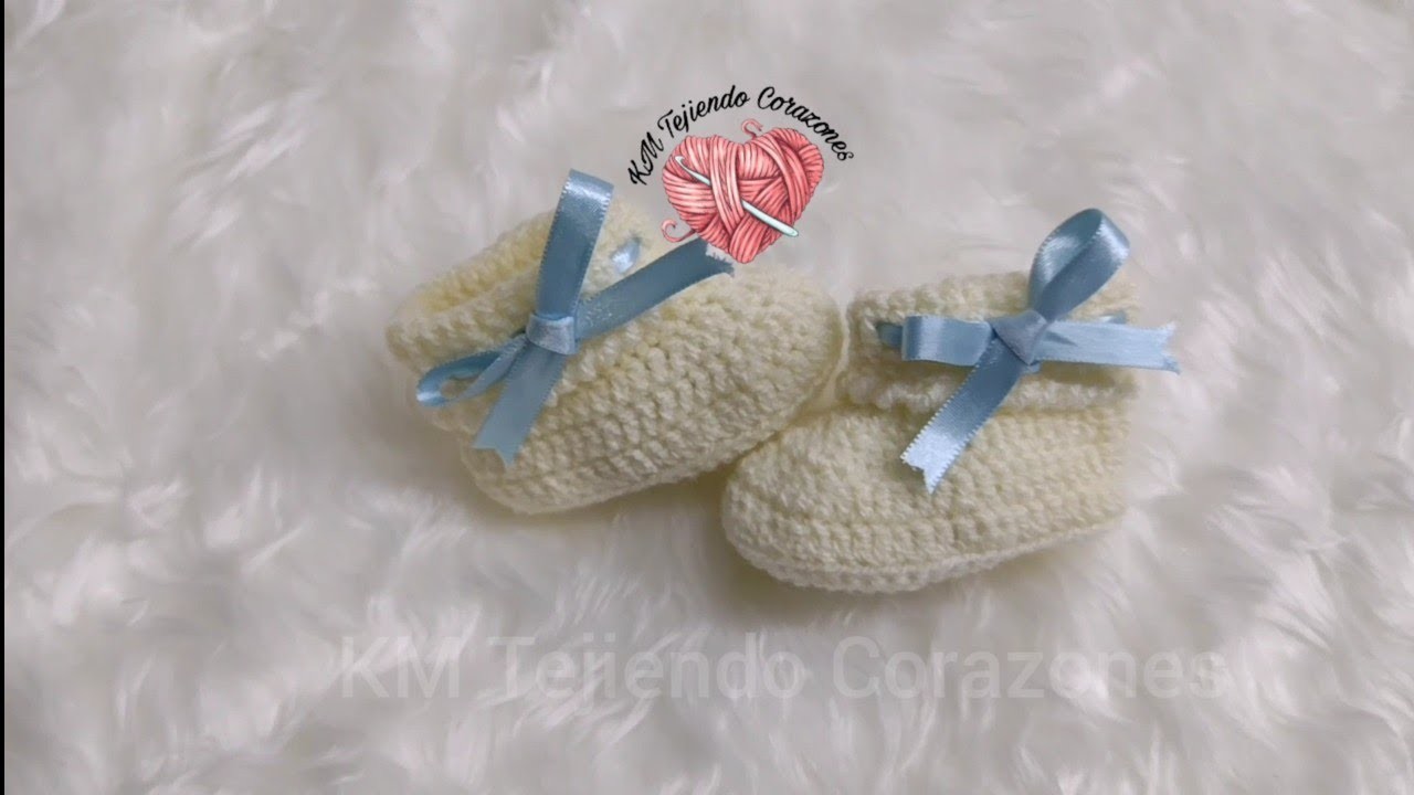 Zapatitos para bebé Recién Nacido tejido a Crochet