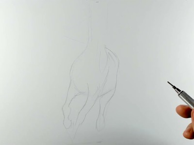 Cómo Dibujar un Caballo en movimiento Estilo SKETCH a Lápiz Paso a Paso