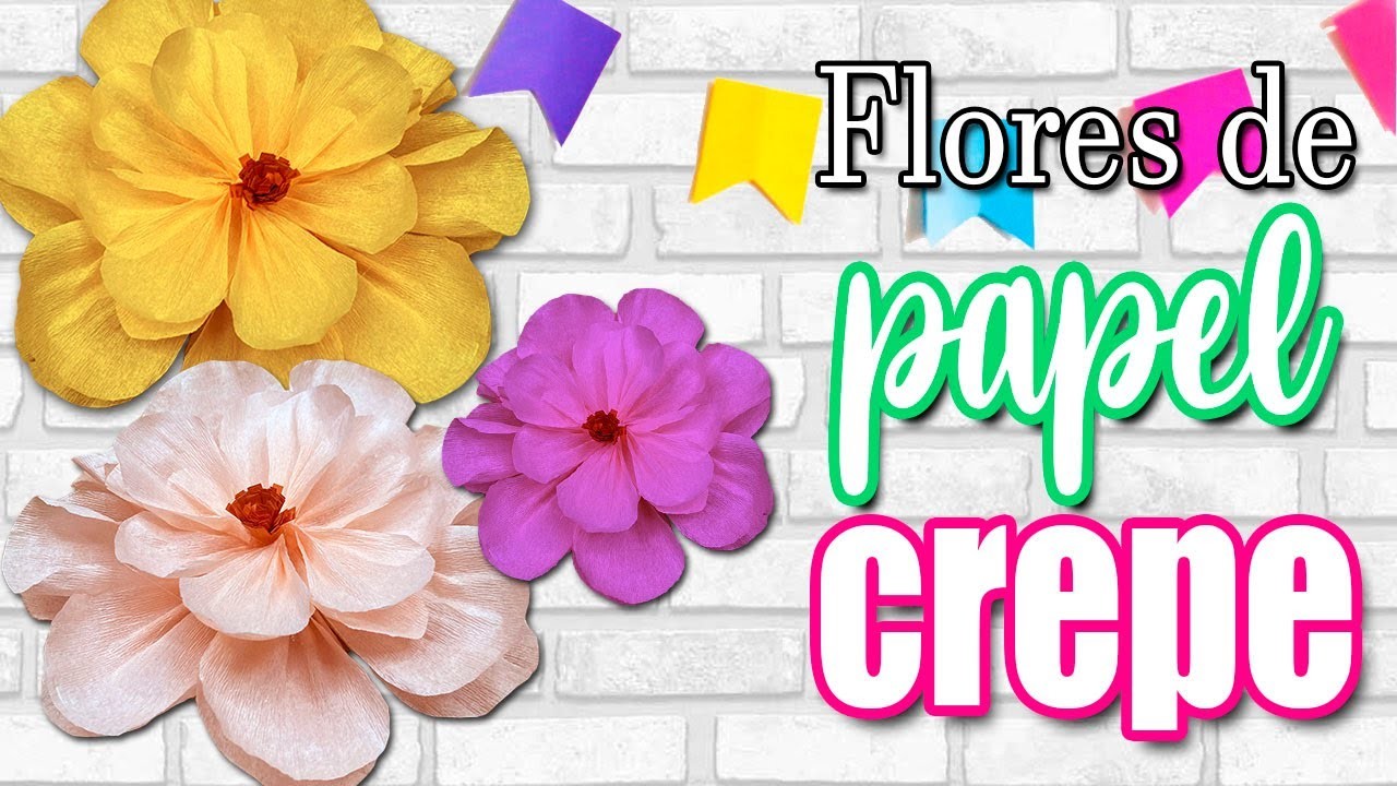 FLOR DE PAPEL CREPE | Flores de papel | ADORNOS DE FLORES | Flor gigante de papel