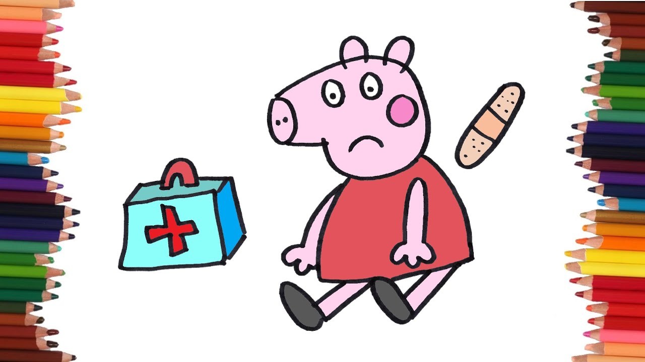 Dibuja A Peppa Pig Que Se Ha Golpeado ???????????? Dibujos Para Niños