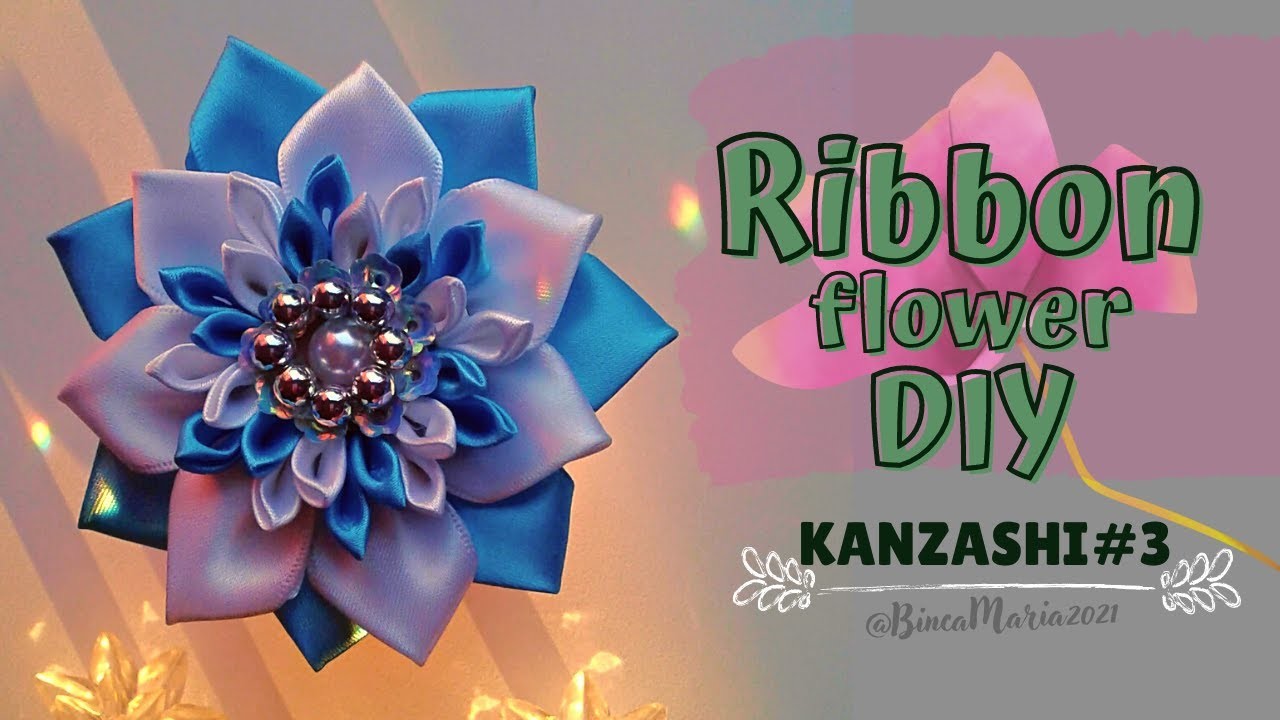 Tutorial flor de cinta satinada - kanzashi 3 - ????Bincamaria????