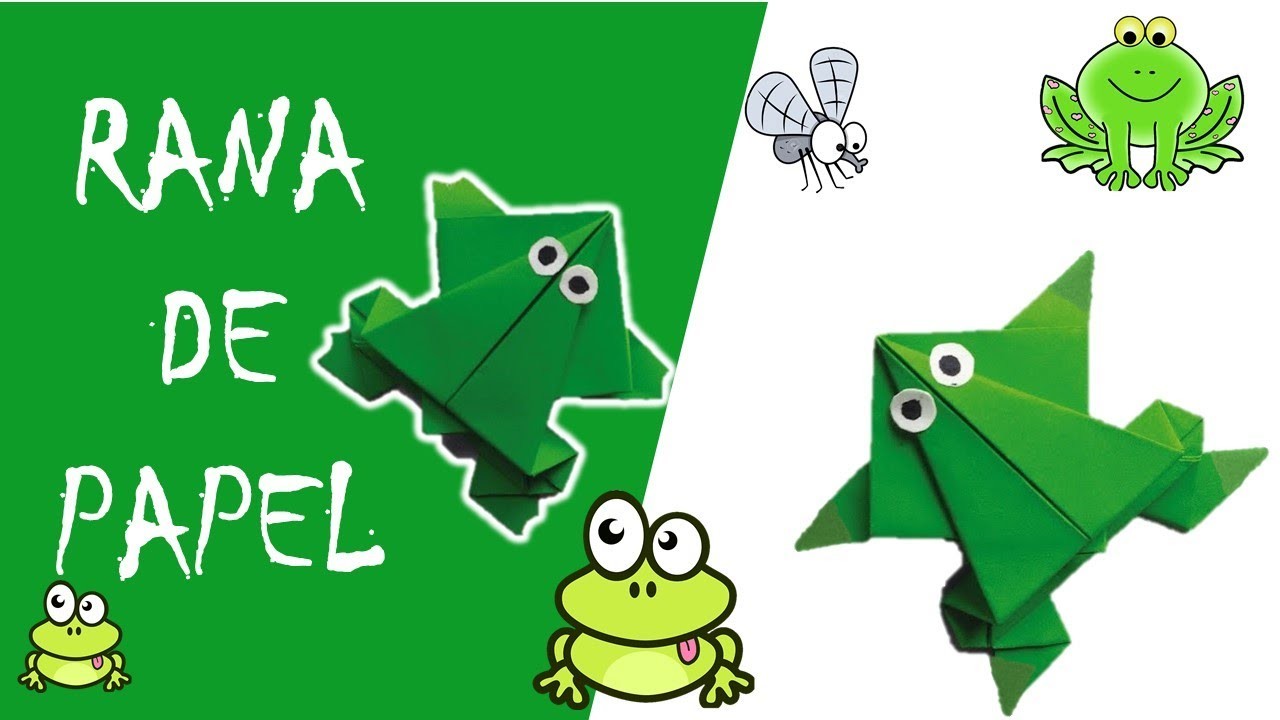 ???? Cómo hacer una rana de papel saltarina con origami ¡Fácil!