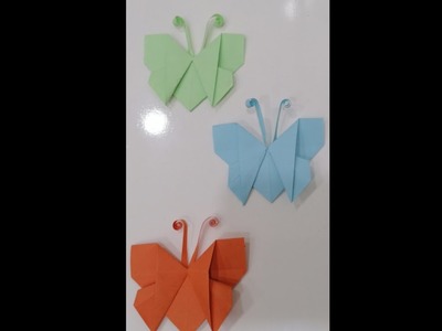 Cómo hacer mariposa de papel y rápido origami #shorts
