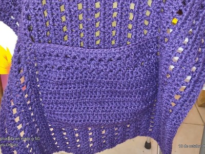 Rebozo o chal modelo 2 tejidos a crochet. #crochet #tejido