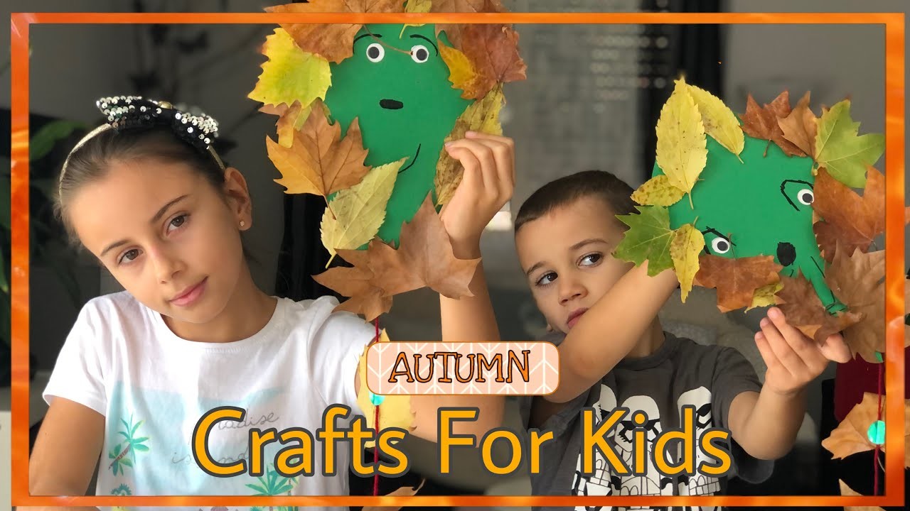 Caroline y Dominic hacen una cometa con hojas de arboles | Manualidades | Crafts for kids