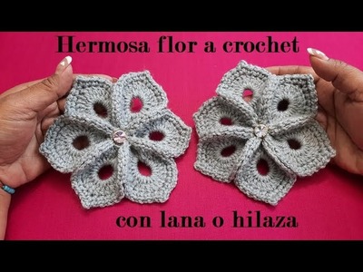 Como tejer una de las más lindas flores a crochet o ganchillo #blusasnorma #tejidos #crochet