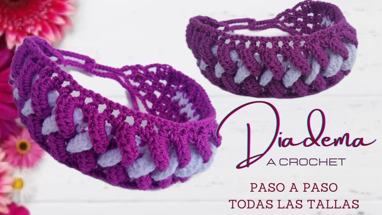 Diadema Tejida a Crochet o Ganchillo (PASO A PASO) CINTILLO A CROCHET , TIARA a crochet . TURBANTE