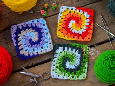 ( Granny en espiral ) Técnicas, Crochet y muchos Tips