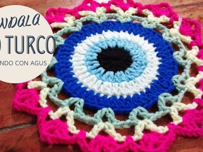 Mandala Ojo Turco Tejido a Crochet - PASO A PASO