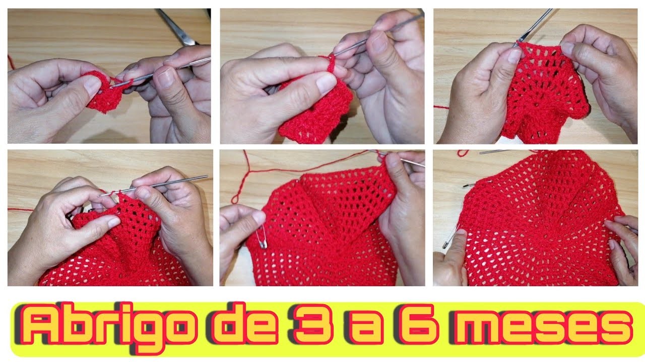 Abrigo tejido a crochet de 3 a 6 meses???? ( primera parte)