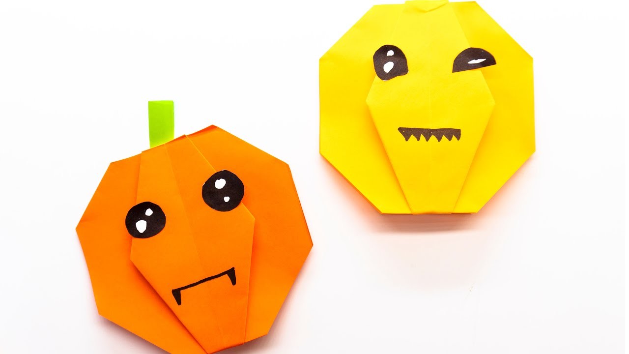 Marcador fácil de Emoji de calabaza - Manualidades de papel de Halloween
