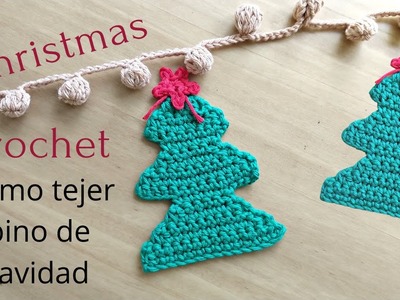 Cómo tejer pinos a crochet para navidad