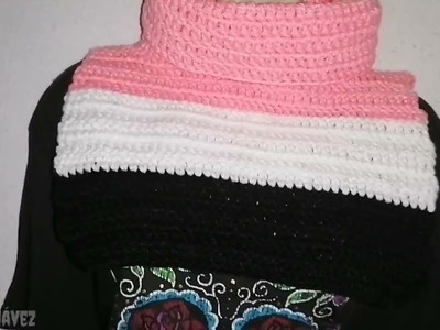 Hermosa pechera cuello para adulto tejida a crochet