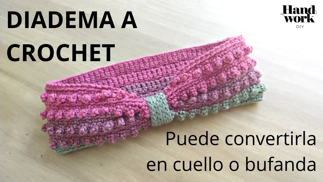 Cómo tejer diadema, cuello o bufanda a crochet