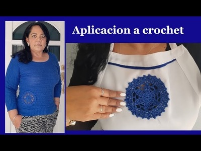 Aplicación a crochet decorativa