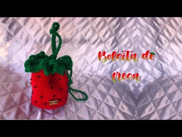 Aprende cómo tejer una bolsita de fresa a crochet paso a paso muy fácil ????.