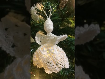 Árbol navideño con adornos en crochet.                             #craft #crochet #navidad
