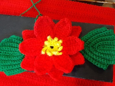 Flor de pascua tejida a Crochet paso a paso