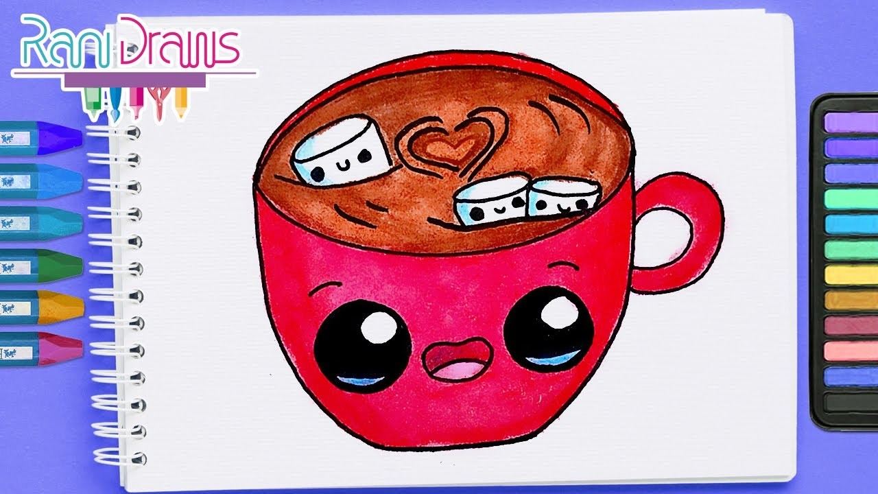 Cómo dibujar una TAZA kawaii - ideas de dibujos kawaii fáciles