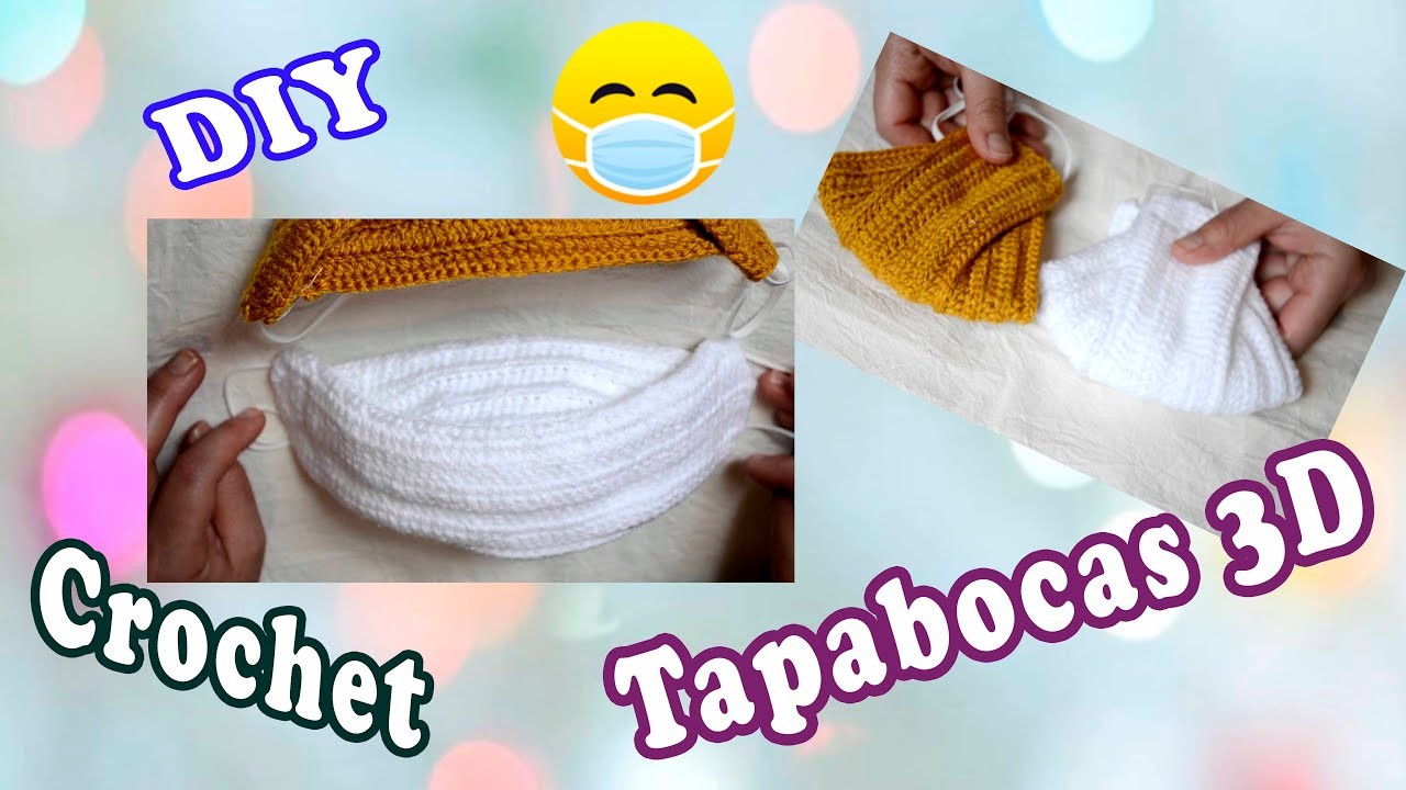 {DIY} ????Cómo tejer cubrebocas 3D a crochet ???? versión 2 #tapabocas #cubrebocas ????