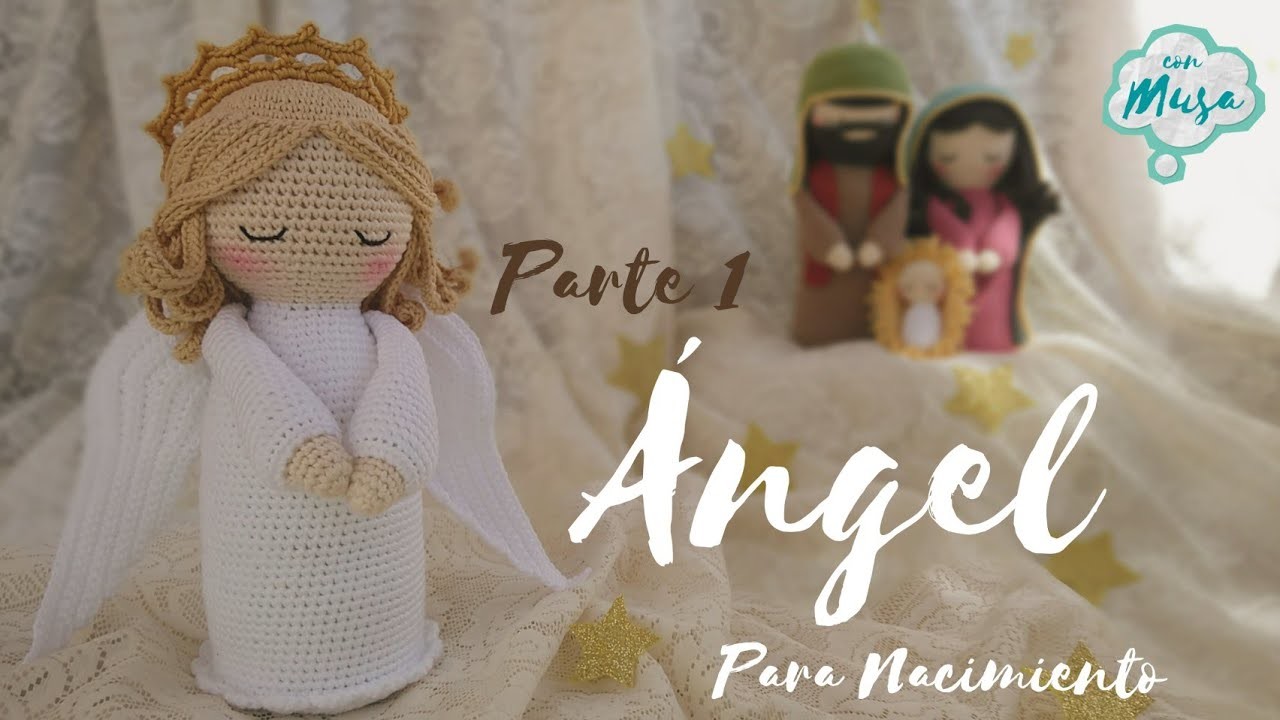 Parte 1 de 3 Ángel para nacimiento Tejido a Crochet Amigurumi Tutorial Paso A Paso