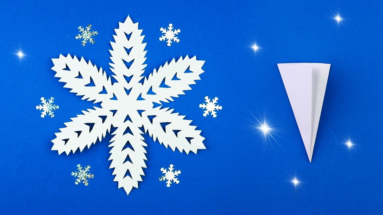 Cómo hacer un copo de nieve de papel para Navidad [corte de papel]