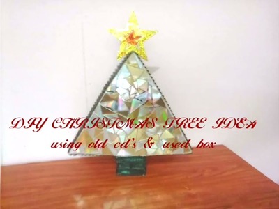 DIY CHRISTMAS TREE IDEA using cd's & used box