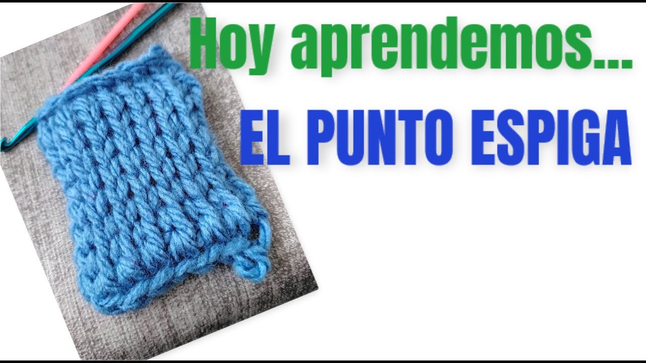 Punto ESPIGA o INGLÉS a crochet TUNECINO