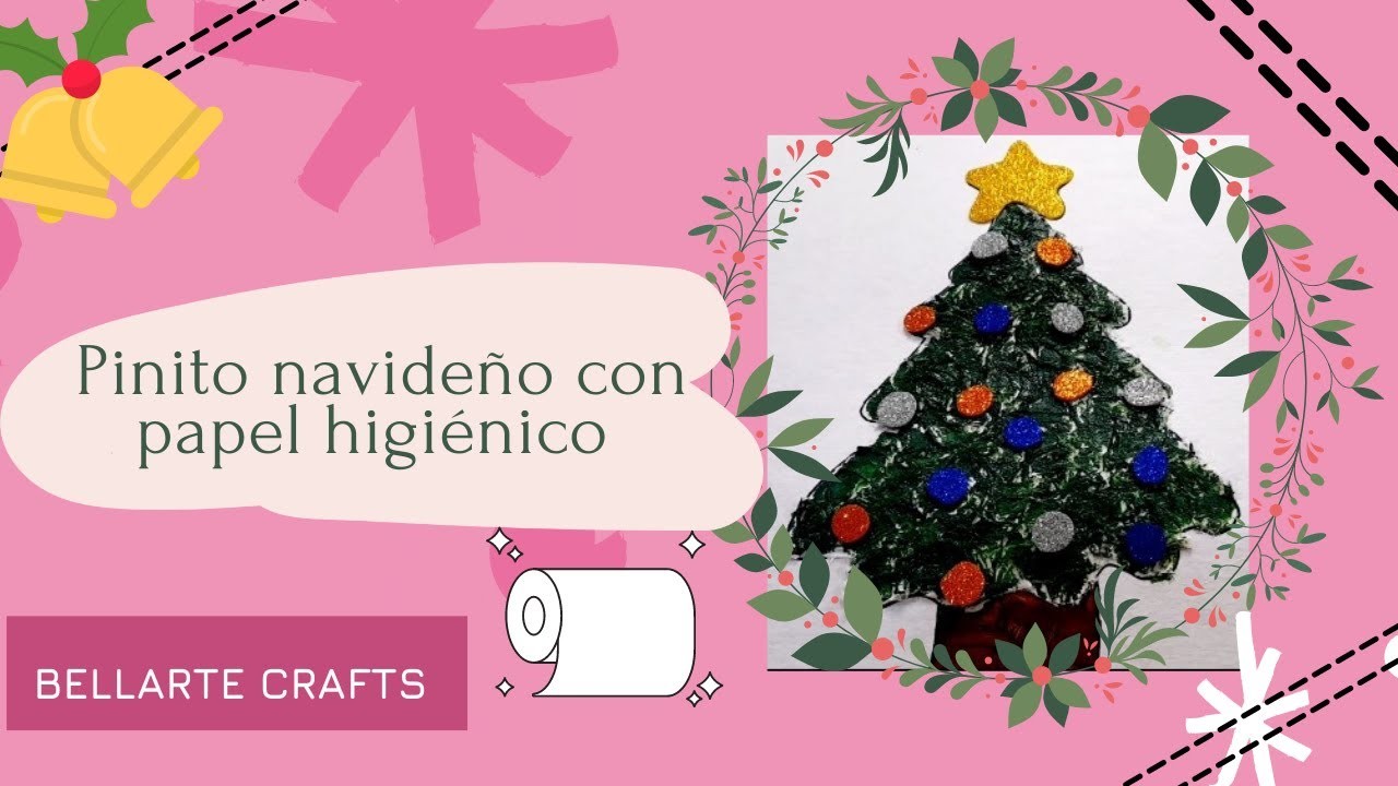 Árbolito de Navidad con papel higiénico | Manualidades Navideñas | Bellarte Crafts
