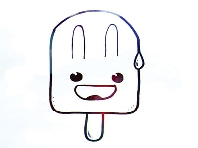 COMO DIBUJAR UNA PALETA DE HIELO paso por paso | Dibujos Para Niños | Como Dibujar Una Paleta Fácil
