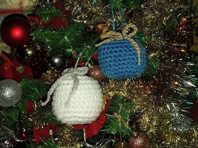 Esferas navideñas tejidas a crochet