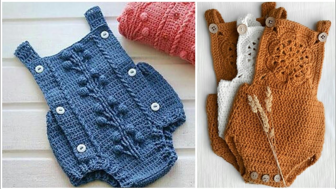 La mayoría de los patrones de mamelucos de crochet para bebés más usados ​​y de moda