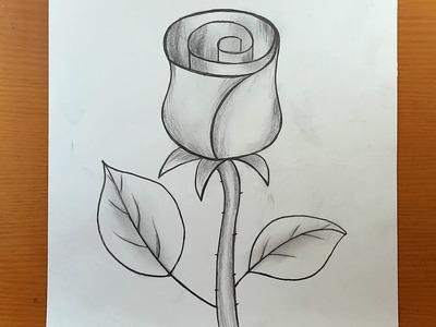 Cómo dibujar rosas muy fácil paso a paso - Cómo dibujar rosas con lápiz | dibujos para dibujar