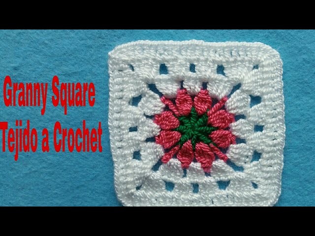 Cuadrado.Granny Square Tejido a Crochet(Tutorial)Cómo Tejer Cuadrado a Ganchillo????????