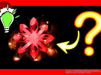 ???? TRUCO ⭐???? Como hacer ADORNOS de NAVIDAD con CARTULINA  #2 ????de IDEAS en 5 MINUTOS Navidad en español