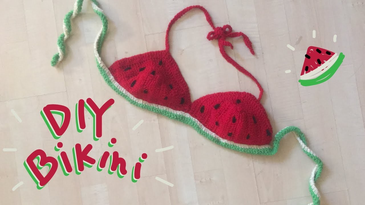 Bikini tejido crochet de sandias