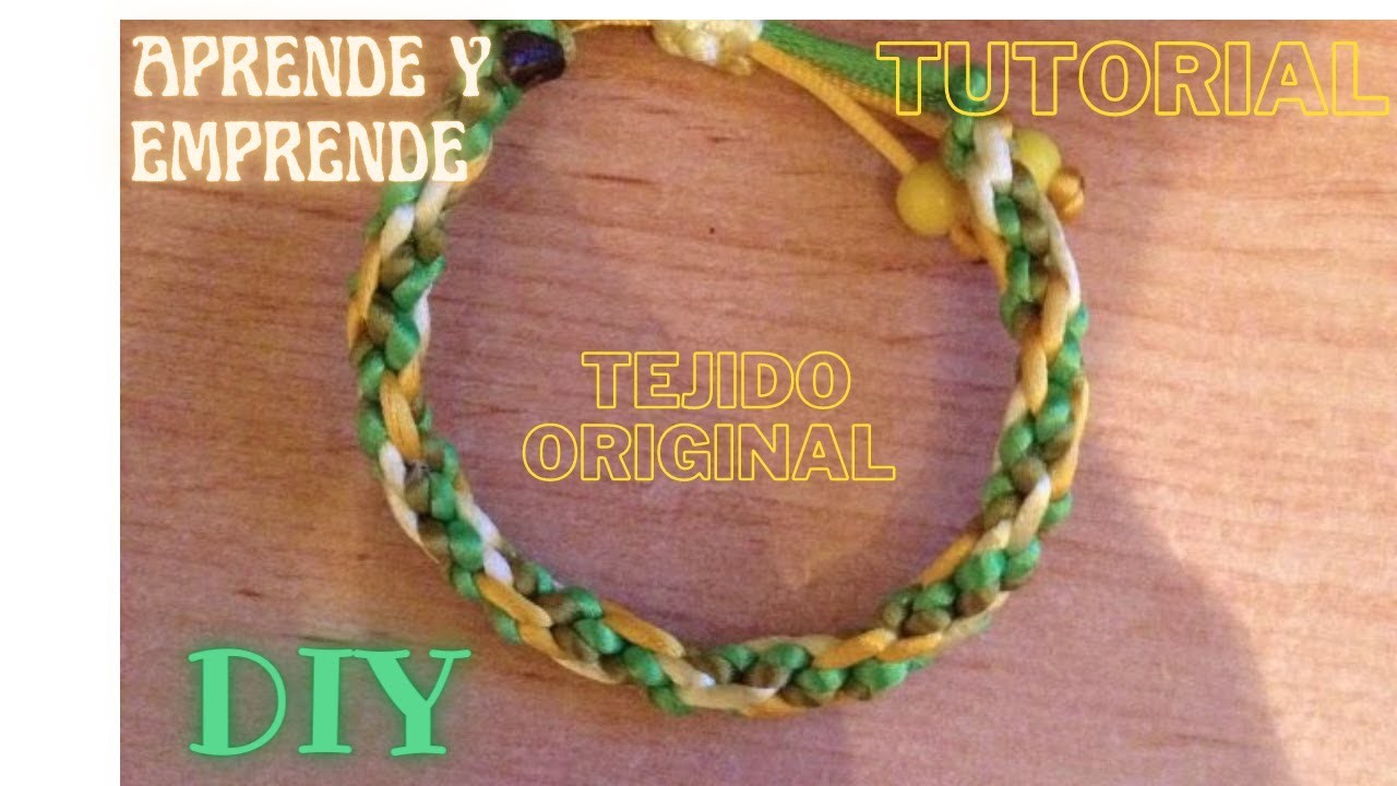 Hermosa pulsera de tejido original.DIY     T-U-T-U-T-O-R-I-AL-